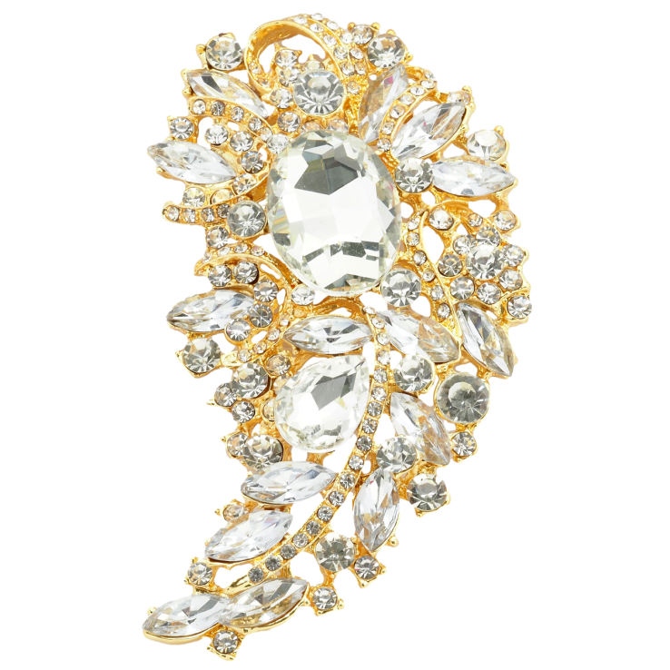 Брошка Велика композиція зі стразами фото №3