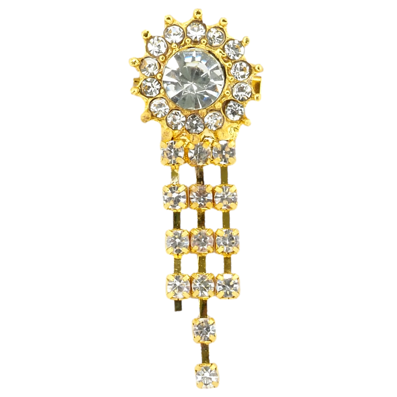 Брошка Квітка зі стразами фото №1