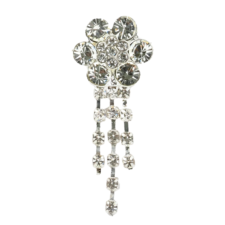 Брошка Квітка зі стразами фото №12