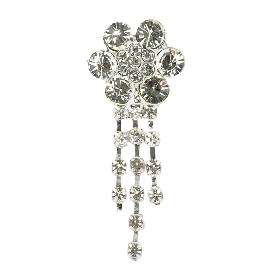 Брошь Цветок со стразами фото №1