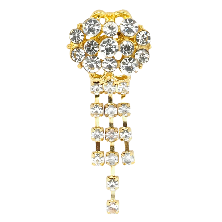 Брошка Квітка зі стразами фото №24