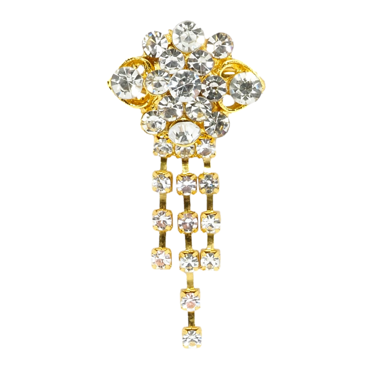 Брошка Квітка зі стразами фото №5