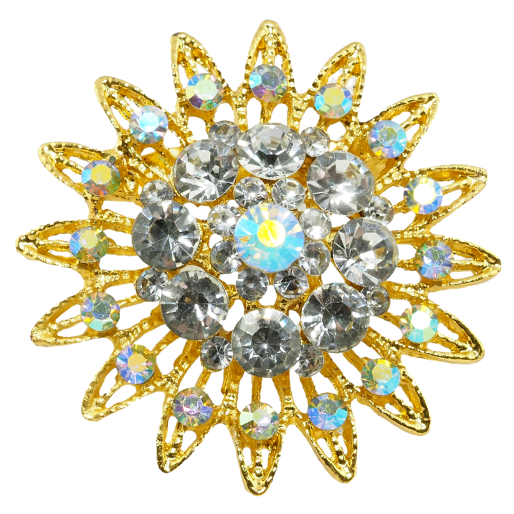 Брошка Квітка з стразами фото №16