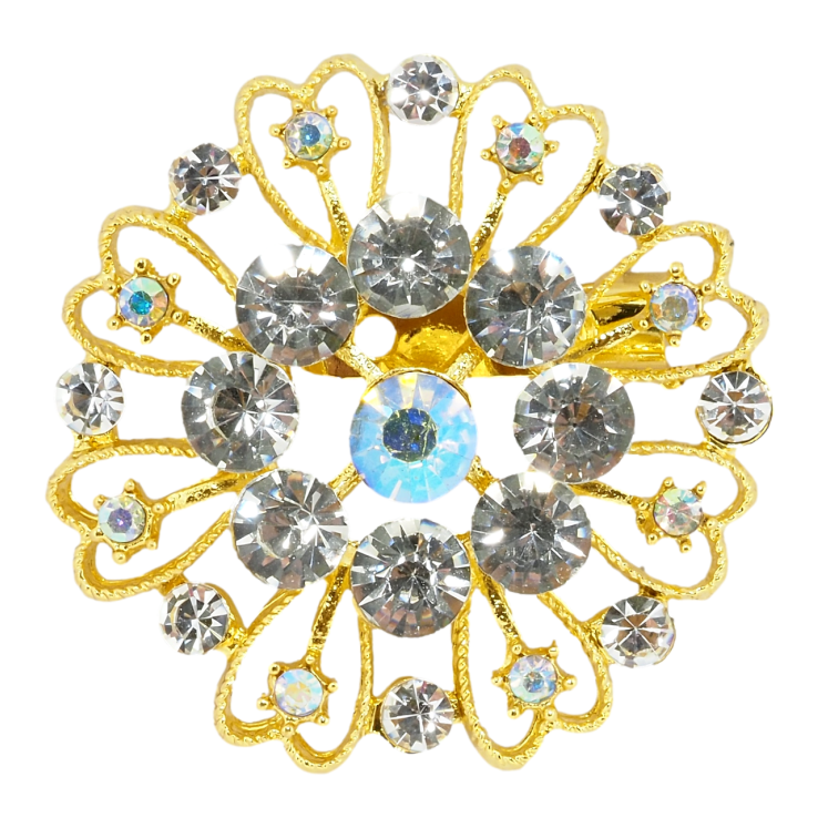 Брошка Квітка зі стразами фото №24