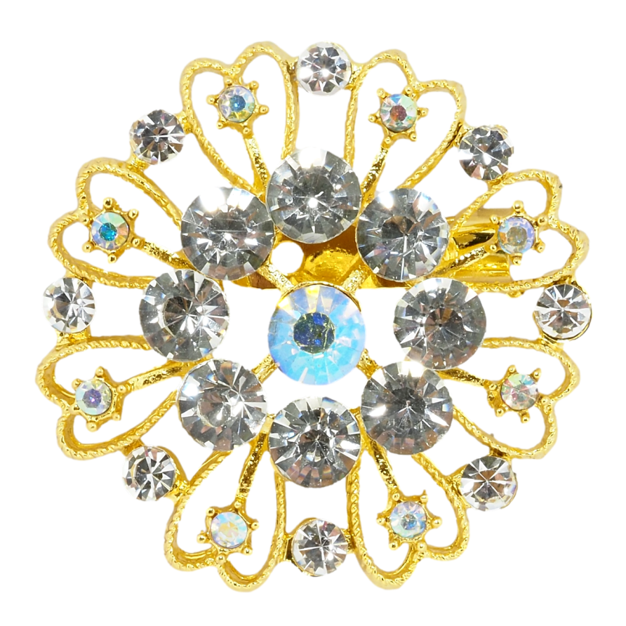Брошка Квітка зі стразами фото №1