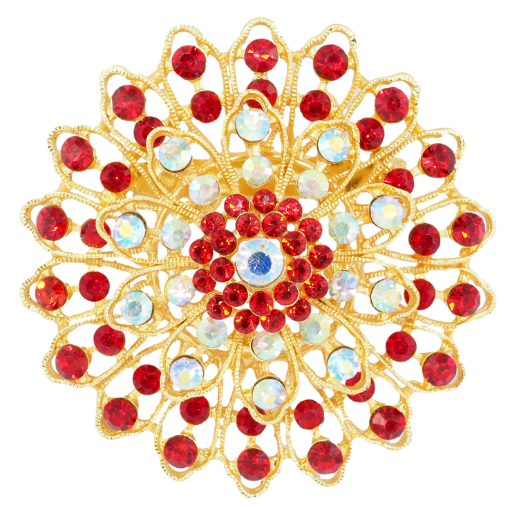 Брошка Червона квітка фото №4