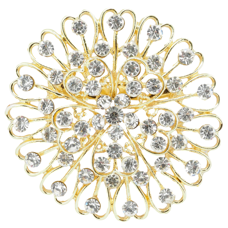 Брошка Квітка з стразами фото №2