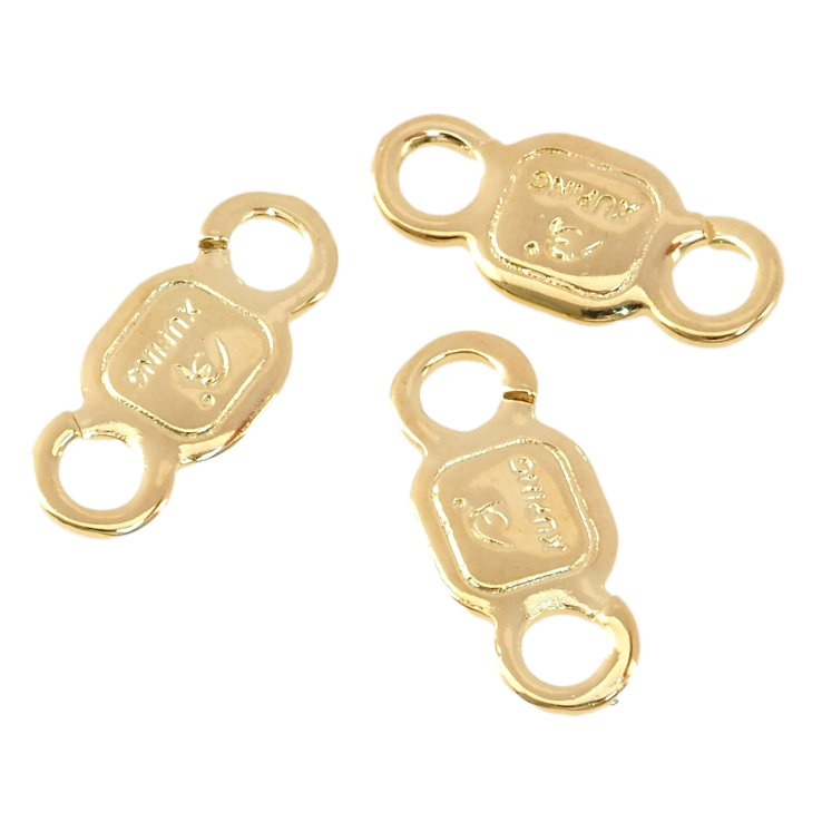Сполучна пластина Xuping Позолота 18К, для ланцюжка або браслета, ціна за 1шт фото №3 Сполучна пластина Xuping Позолота 18К, для ланцюжка або браслета, ціна за 1шт фото №3