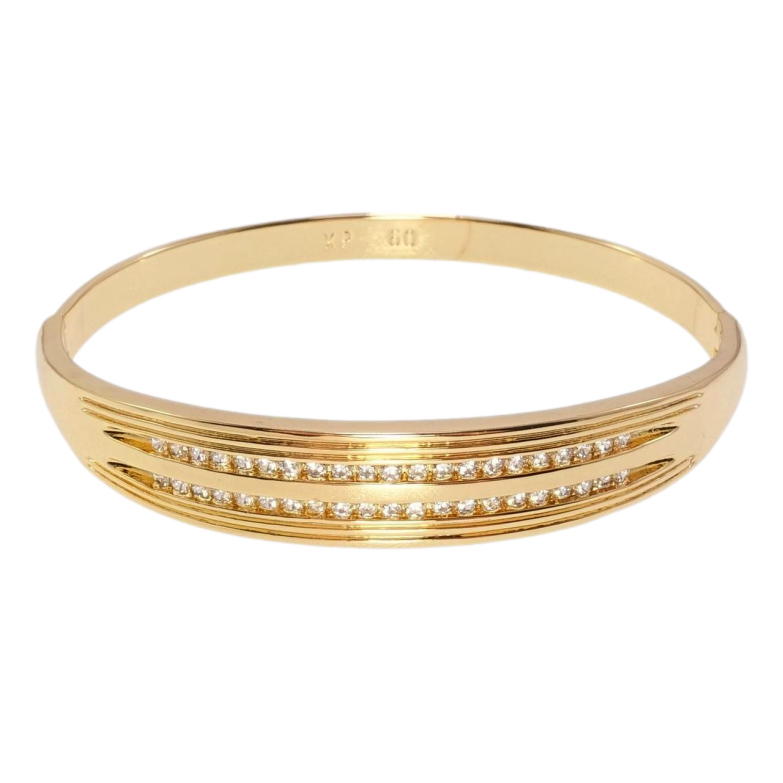 Браслет Xuping Позолота 18K Дорожки циркония ø 5,7см фото №11