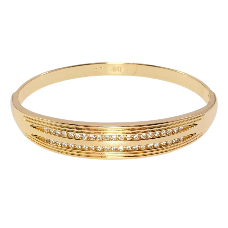 Браслет Xuping Позолота 18K Дорожки циркония ø 5,7см фото №1