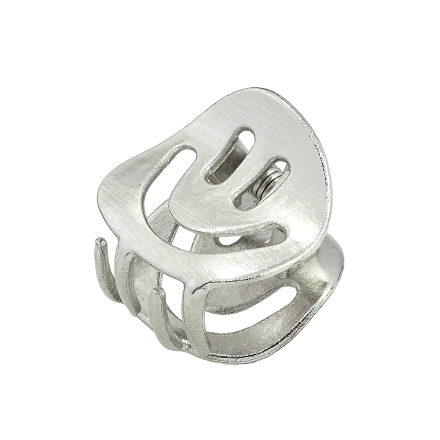 Краб металевий Смайлик довжина 1.8см фото №1 Краб металевий Смайлик довжина 1.8см фото №1