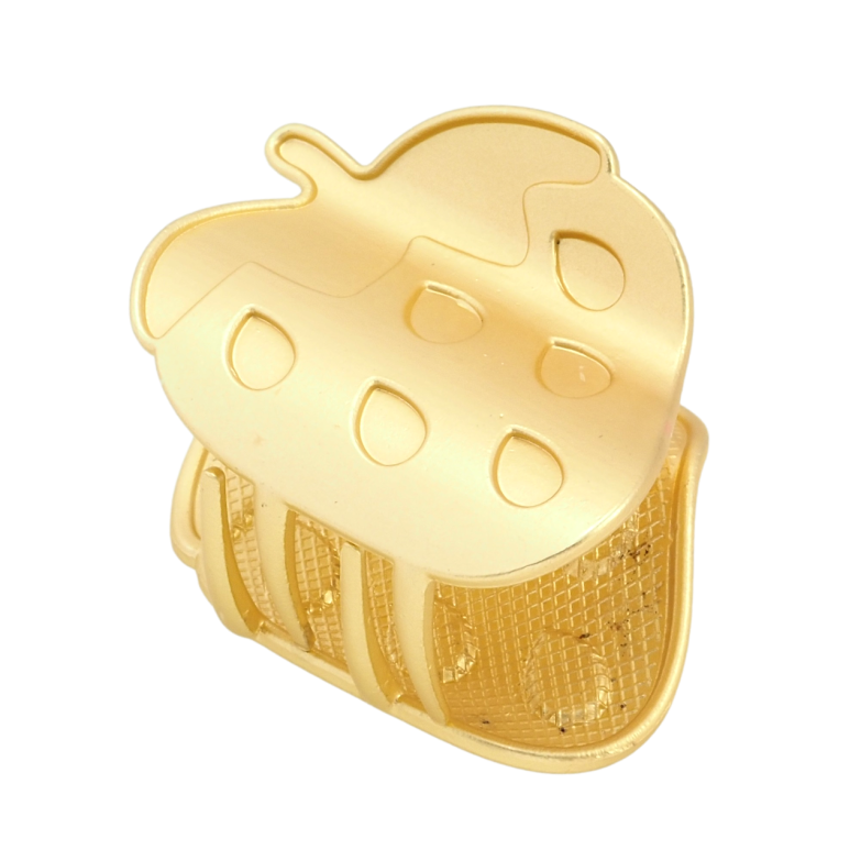 Краб металевий Полуничка довжина 3.5см, матове напилення фото №1