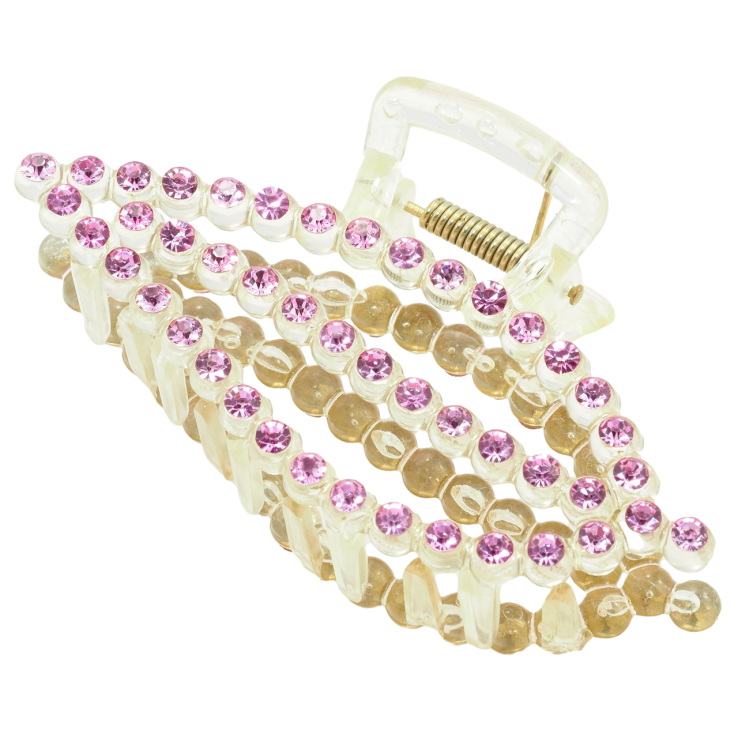 Краб пластиковий Листочок з рожевими стразами довжина 10.5см фото №9 Краб пластиковий Листочок з рожевими стразами довжина 10.5см фото №9