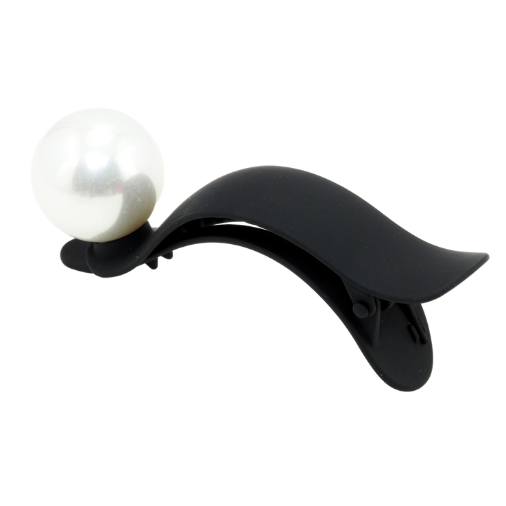 Заколка-затискач Чорне покриття Soft-touch з великою перлиною довжина 9.5см, ø 24мм фото №20 Заколка-затискач Чорне покриття Soft-touch з великою перлиною довжина 9.5см, ø 24мм фото №20