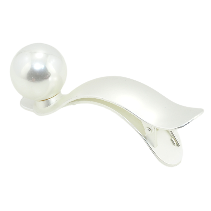 Заколка-затискач Срібне матове покриття з великою перлиною довжина 9.5см, ø 24мм фото №23 Заколка-затискач Срібне матове покриття з великою перлиною довжина 9.5см, ø 24мм фото №23