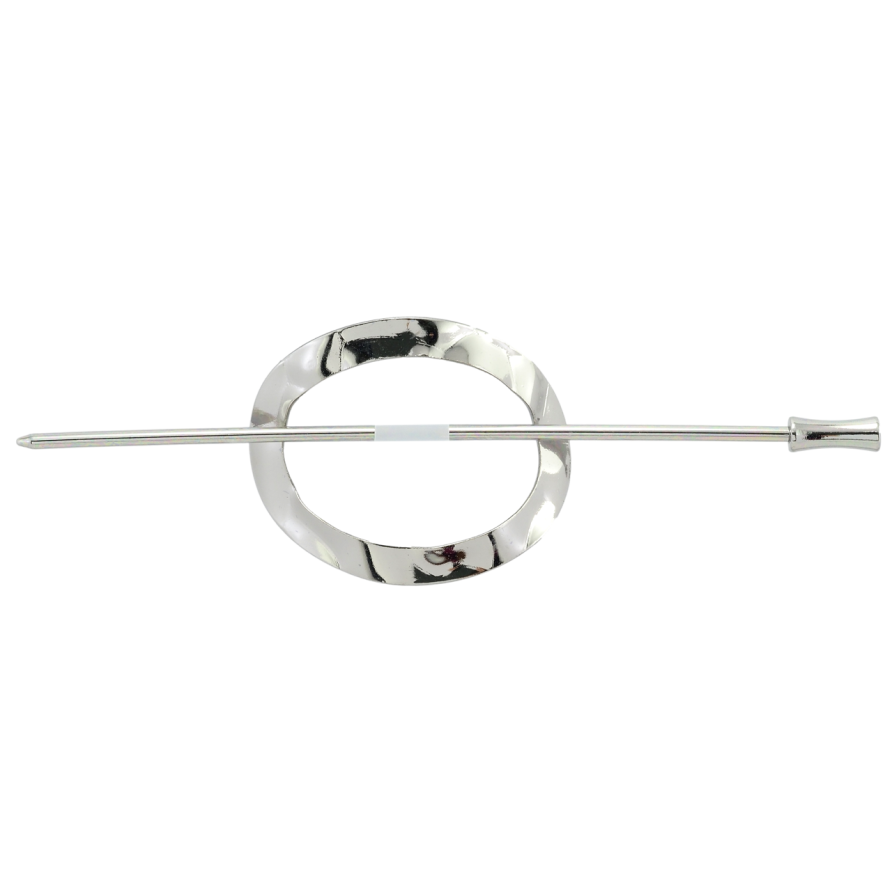 Заколка Овал зі шпажкою розмір 5.3см, довжина шп. 14см фото №1