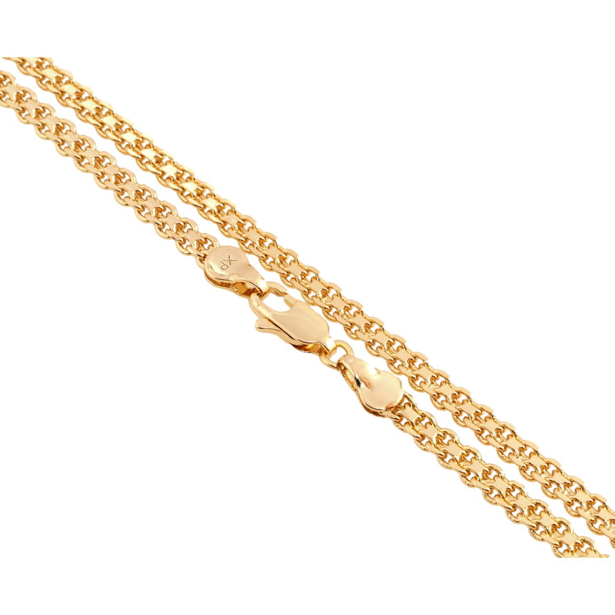 Ланцюжок Xuping Позолота 18K Плетіння Італійський Бісмарк довжина 50см х 4мм фото №1 Ланцюжок Xuping Позолота 18K Плетіння Італійський Бісмарк довжина 50см х 4мм фото №1