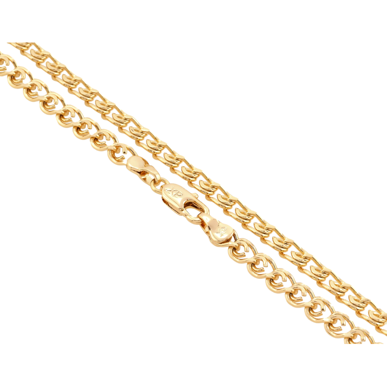 Цепочка Xuping Позолота 18K Плетение Лав длина 54см х 5мм фото №1 Цепочка Xuping Позолота 18K Плетение Лав длина 54см х 5мм фото №1