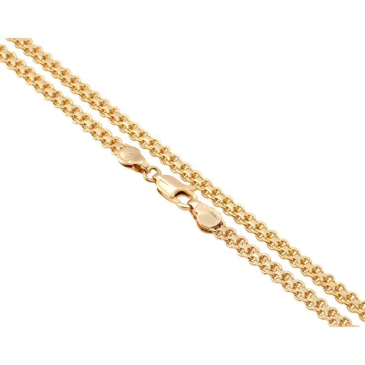 Ланцюжок Xuping Позолота 18K Плетіння Італійський Бісмарк довжина 44см х 4мм фото №4 Ланцюжок Xuping Позолота 18K Плетіння Італійський Бісмарк довжина 44см х 4мм фото №4