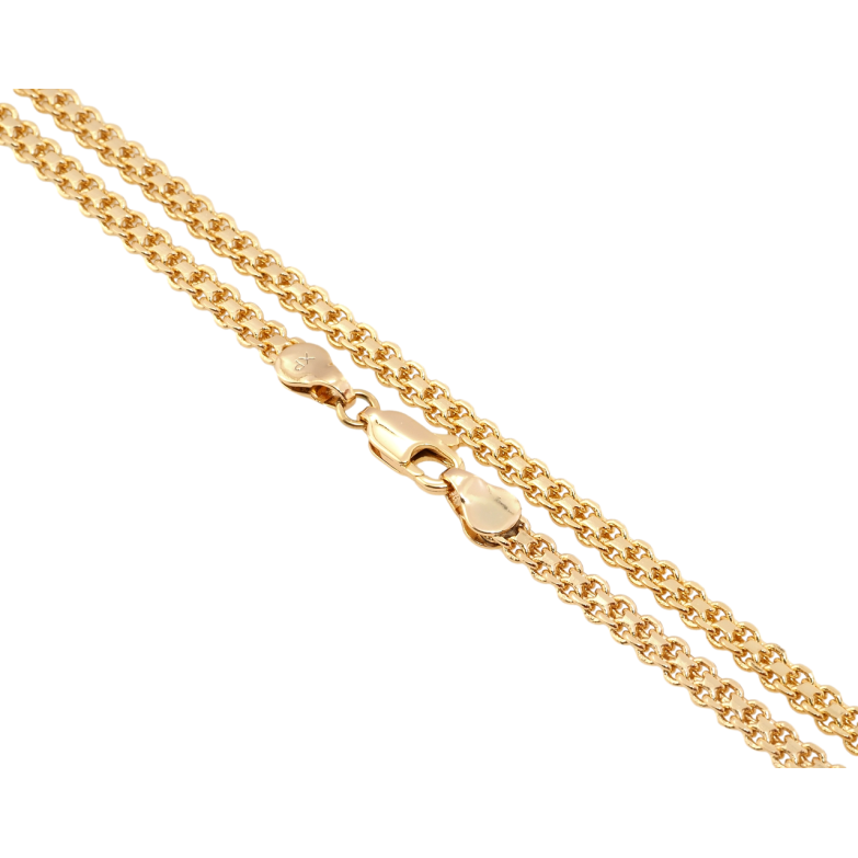 Цепочка Xuping Позолота 18K Плетение Итальянский Бисмарк длина 44см х 4мм фото №2 Цепочка Xuping Позолота 18K Плетение Итальянский Бисмарк длина 44см х 4мм фото №2