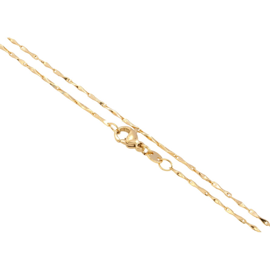 Ланцюжок Xuping Позолота 18K Плетіння Санрей довжина 46см х 1мм фото №1 Ланцюжок Xuping Позолота 18K Плетіння Санрей довжина 46см х 1мм фото №1