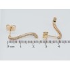 Серьги Xuping Позолота 18K пусеты Волнистые дорожки циркония фото №2