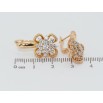 Сережки Xuping Позолота 18K англійський замок Декоративні квіточки з цирконієм фото №2