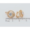 Сережки Xuping Позолота 18K англійський замок Різьблені кола з цирконієм фото №2