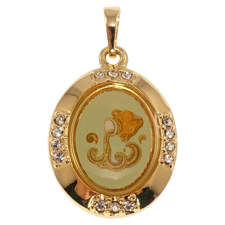 Кулон Xuping Позолота 18K Знак Зодіаку Водолій для ланцюжка до 5мм фото №21 Кулон Xuping Позолота 18K Знак Зодіаку Водолій для ланцюжка до 5мм фото №21