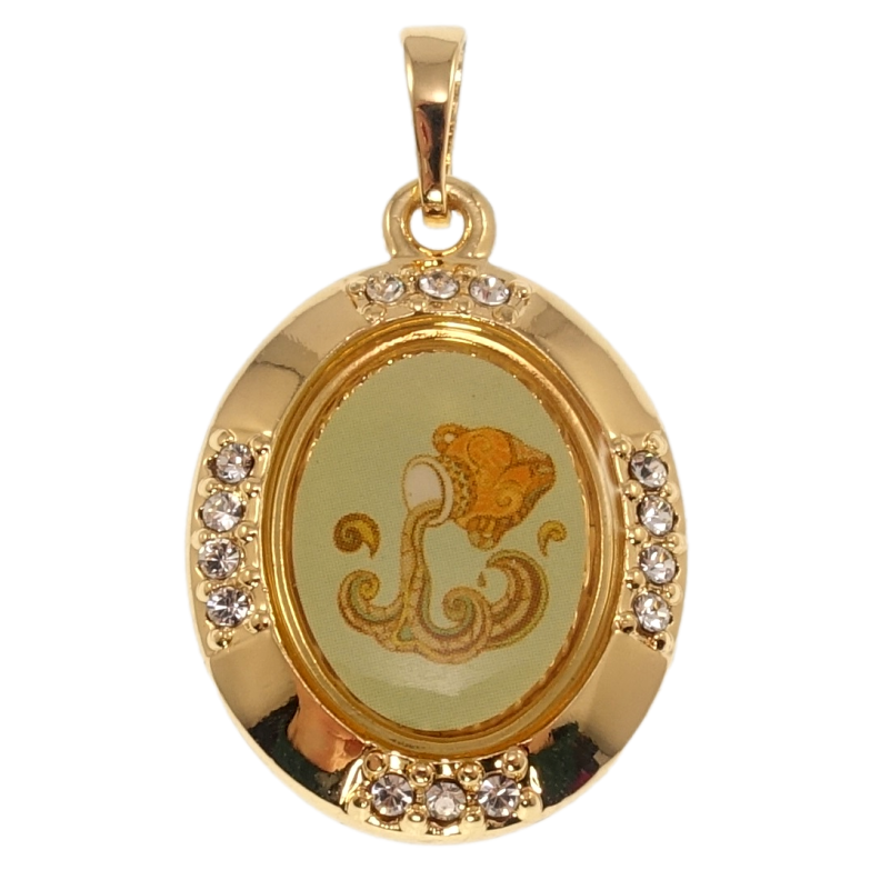 Кулон Xuping Позолота 18K Знак Зодиака Водолей для цепочки до 5мм фото №3 Кулон Xuping Позолота 18K Знак Зодиака Водолей для цепочки до 5мм фото №3