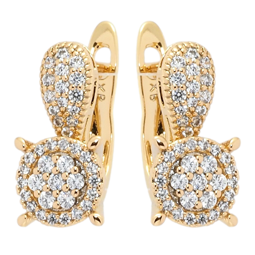 Сережки Xuping Позолота 18K англійський замок Блиск фото №1