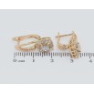 Сережки Xuping Позолота 18K англійський замок Декоративні квіточки з цирконієм фото №2