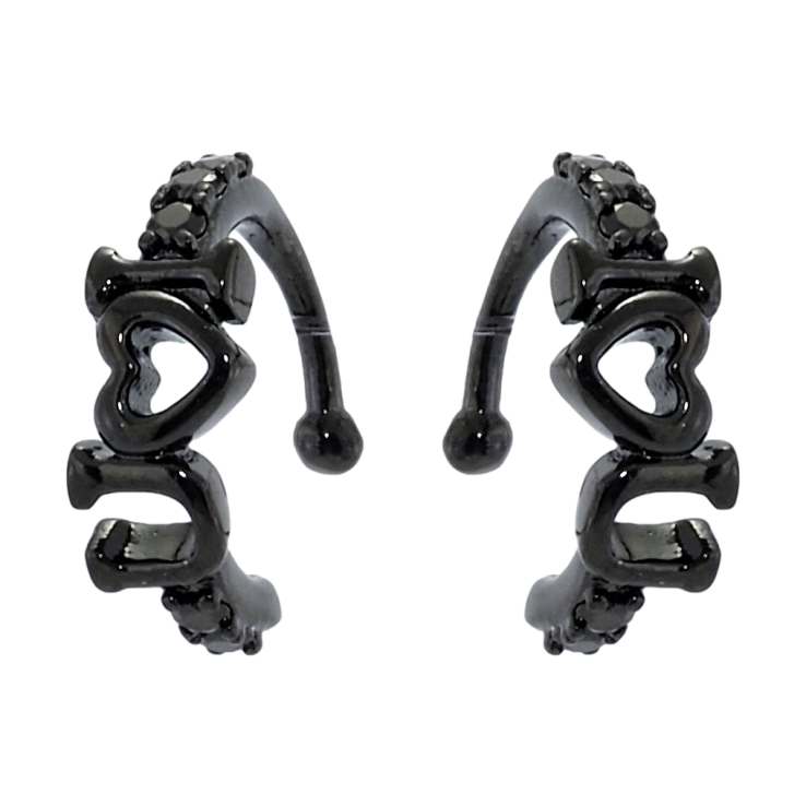 Сережки Xuping Позолота Black (чорне золото) кафи I Love You фото №18 Сережки Xuping Позолота Black (чорне золото) кафи I Love You фото №18