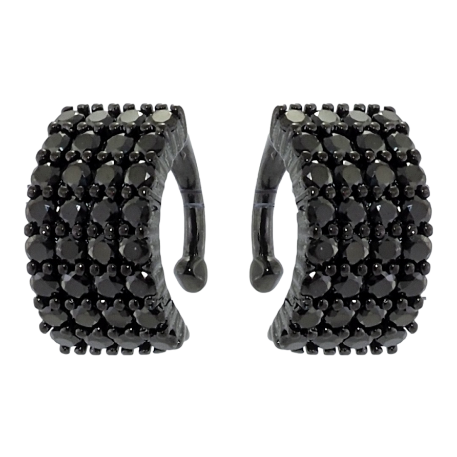 Сережки Xuping Позолота Black (чорне золото) кафи Інкрустація чорним цирконієм фото №1