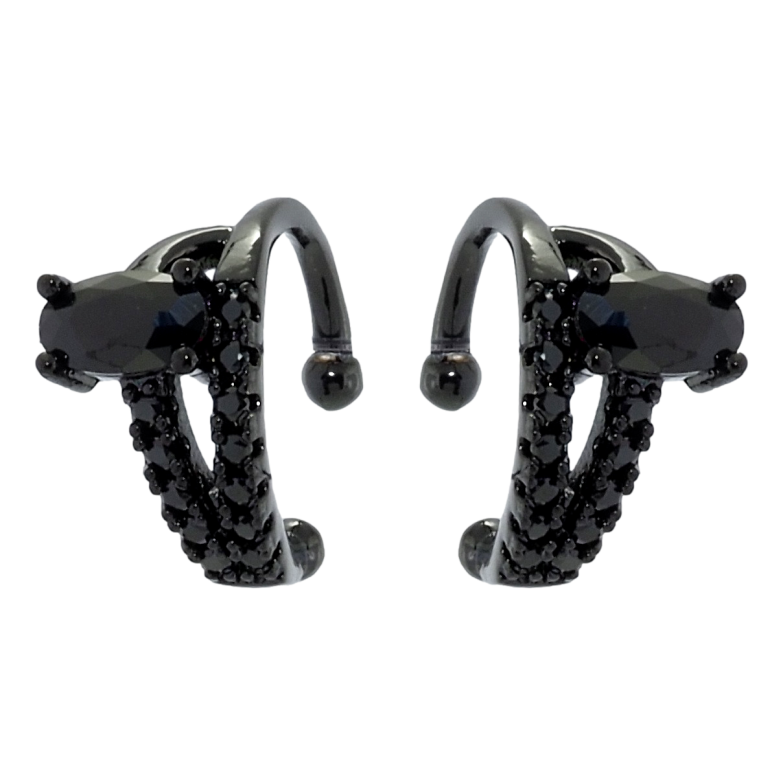 Сережки Xuping Позолота Black (чорне золото) кафи Доріжки чорного цирконію з фіанітом фото №1 Сережки Xuping Позолота Black (чорне золото) кафи Доріжки чорного цирконію з фіанітом фото №1