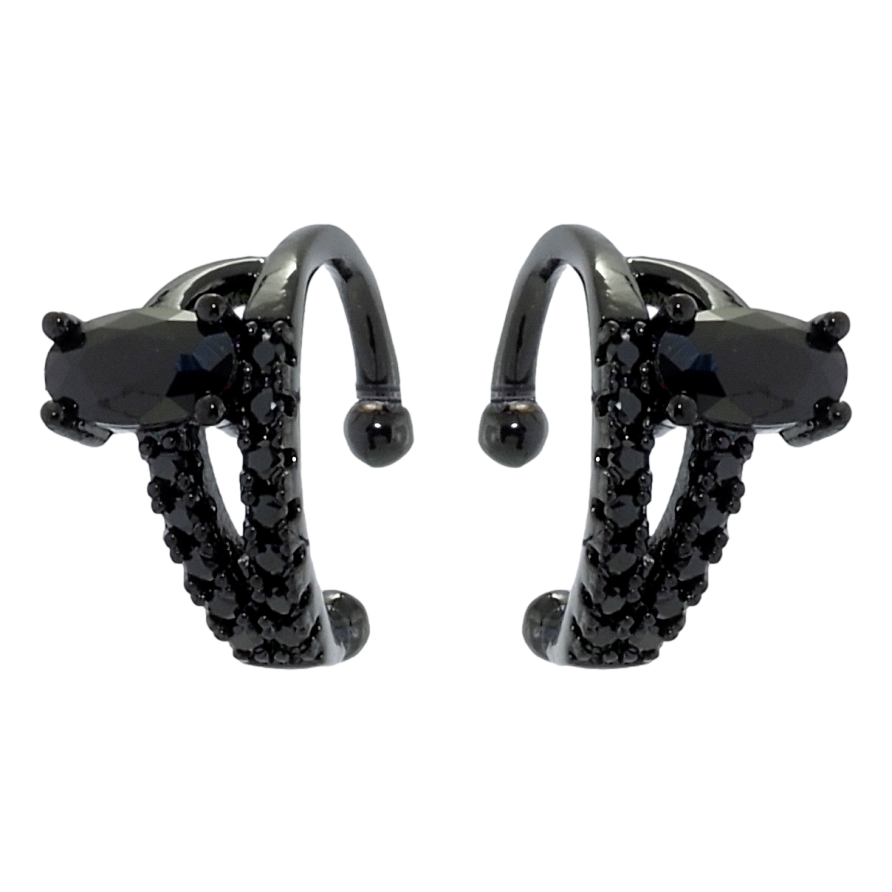 Сережки Xuping Позолота Black (чорне золото) кафи Доріжки чорного цирконію з фіанітом фото №1 Сережки Xuping Позолота Black (чорне золото) кафи Доріжки чорного цирконію з фіанітом фото №1