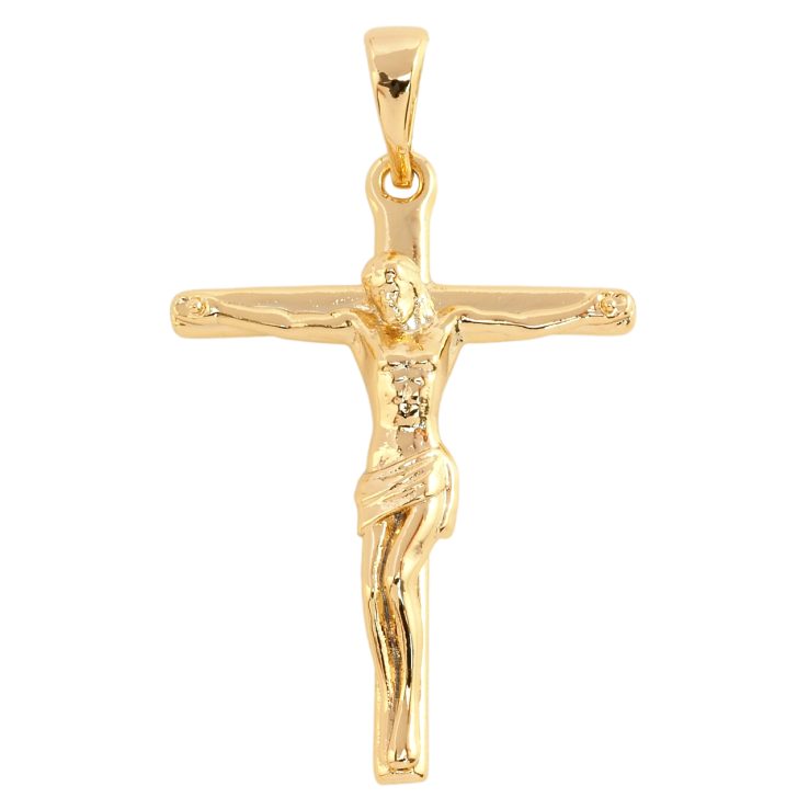 Кулон Xuping Позолота 18K Хрест з Розп'яттям для ланцюжка до 5мм фото №10 Кулон Xuping Позолота 18K Хрест з Розп'яттям для ланцюжка до 5мм фото №10