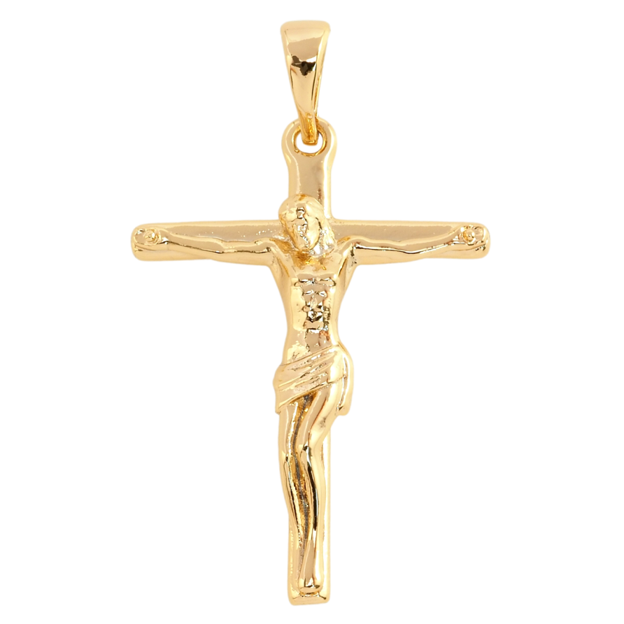 Кулон Xuping Позолота 18K Хрест з Розп'яттям для ланцюжка до 5мм фото №1