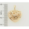 Кулон Xuping Позолота 18K Сердечко с резным цветочным орнаментом для цепочки до 5мм фото №2