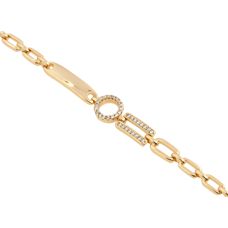 Браслет Xuping Позолота 18K Декоративная вставка с цирконием размер с доп.замком 17,19см х 3-8мм фото №2