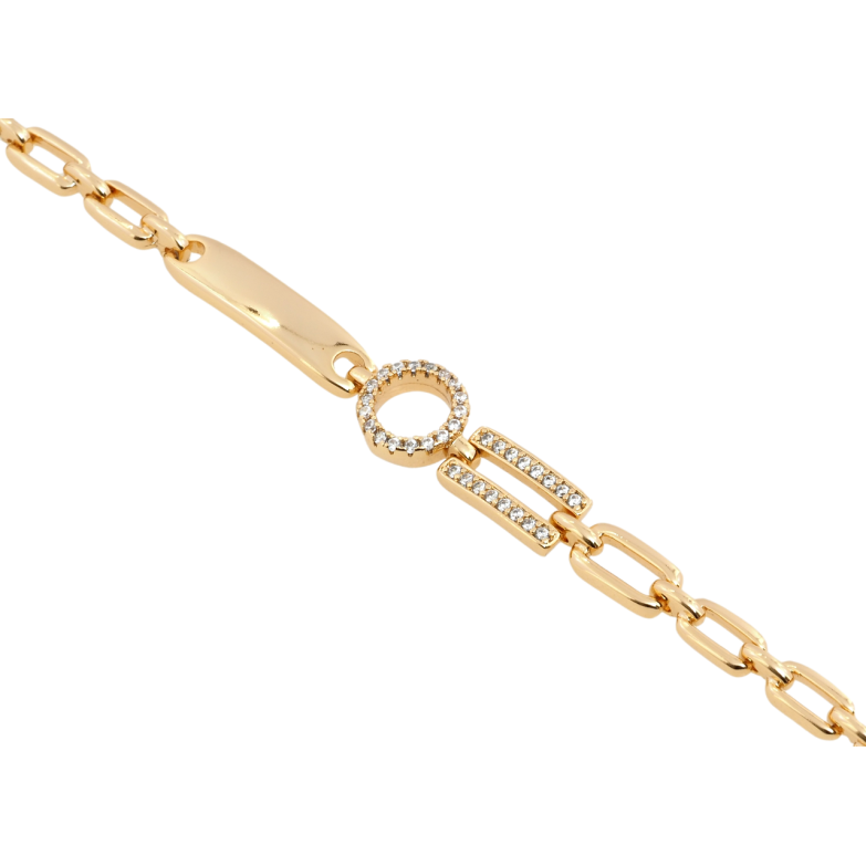 Браслет Xuping Позолота 18K Декоративная вставка с цирконием размер с доп.замком 17,19см х 3-8мм фото №6