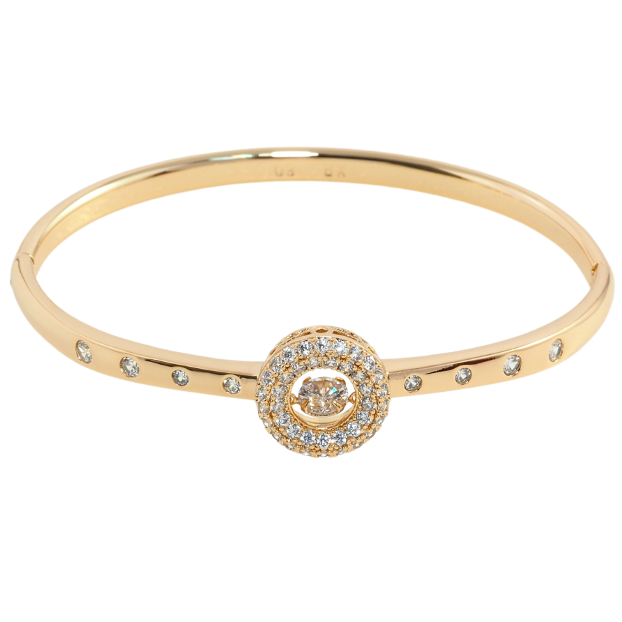 Браслет Xuping Позолота 18K Танцующий кристалл ø 6см фото №1