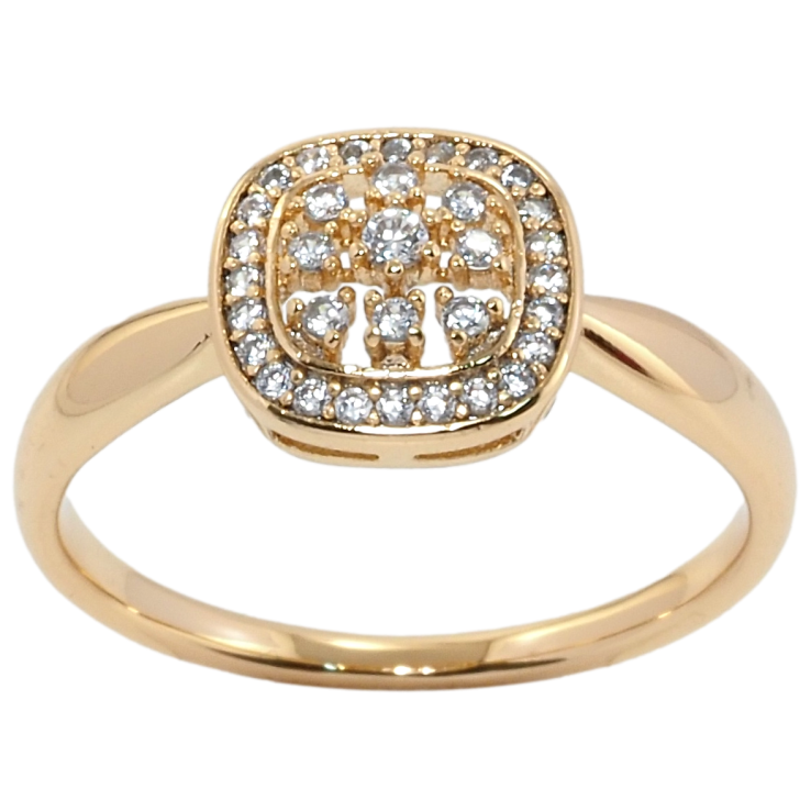 Кольцо Xuping Позолота 18K Инкрустация цирконием фото №8