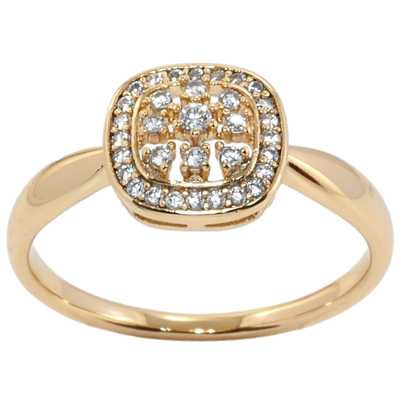 Кольцо Xuping Позолота 18K Инкрустация цирконием фото №1