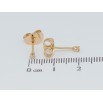 Серьги Xuping Позолота 18K пусеты Фианит в 6-ти крапановой оправе  ø 2мм фото №2