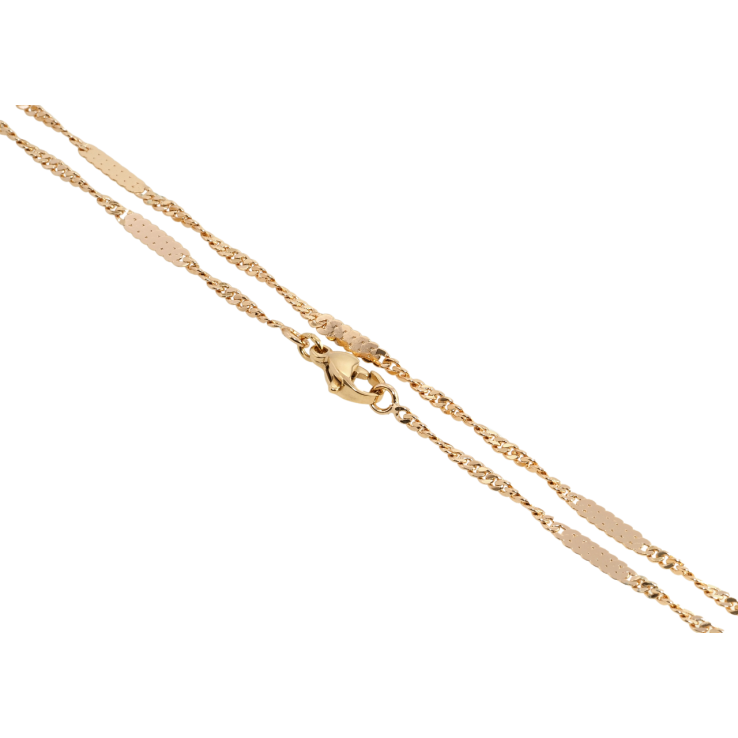 Ланцюжок Xuping Позолота 18K Плетіння Сингапур з прокаткою довжина 44см х 2мм фото №25 Ланцюжок Xuping Позолота 18K Плетіння Сингапур з прокаткою довжина 44см х 2мм фото №25