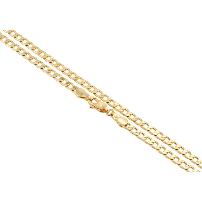 Ланцюжок Xuping Позолота 18K Плетіння Панцирне Кручене довжина 44см х 4мм фото №1