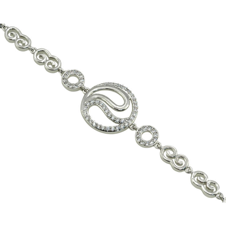 Браслет Xuping Родій Кільця з цирконієм довжина з дод. замком 17,19см х 5-17мм фото №15