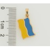 Кулон Xuping колір 18К Маленький  Прапор України, покриття емаллю 9х14мм, для ланцюжка до 3мм фото №2