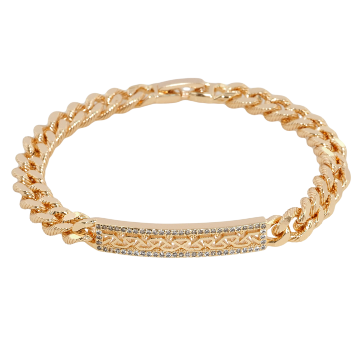 Браслет Xuping M&L Колір 18К Панцирне плетіння з декоративною вставкою довжина 19см х 7мм фото №24 Браслет Xuping M&L Колір 18К Панцирне плетіння з декоративною вставкою довжина 19см х 7мм фото №24